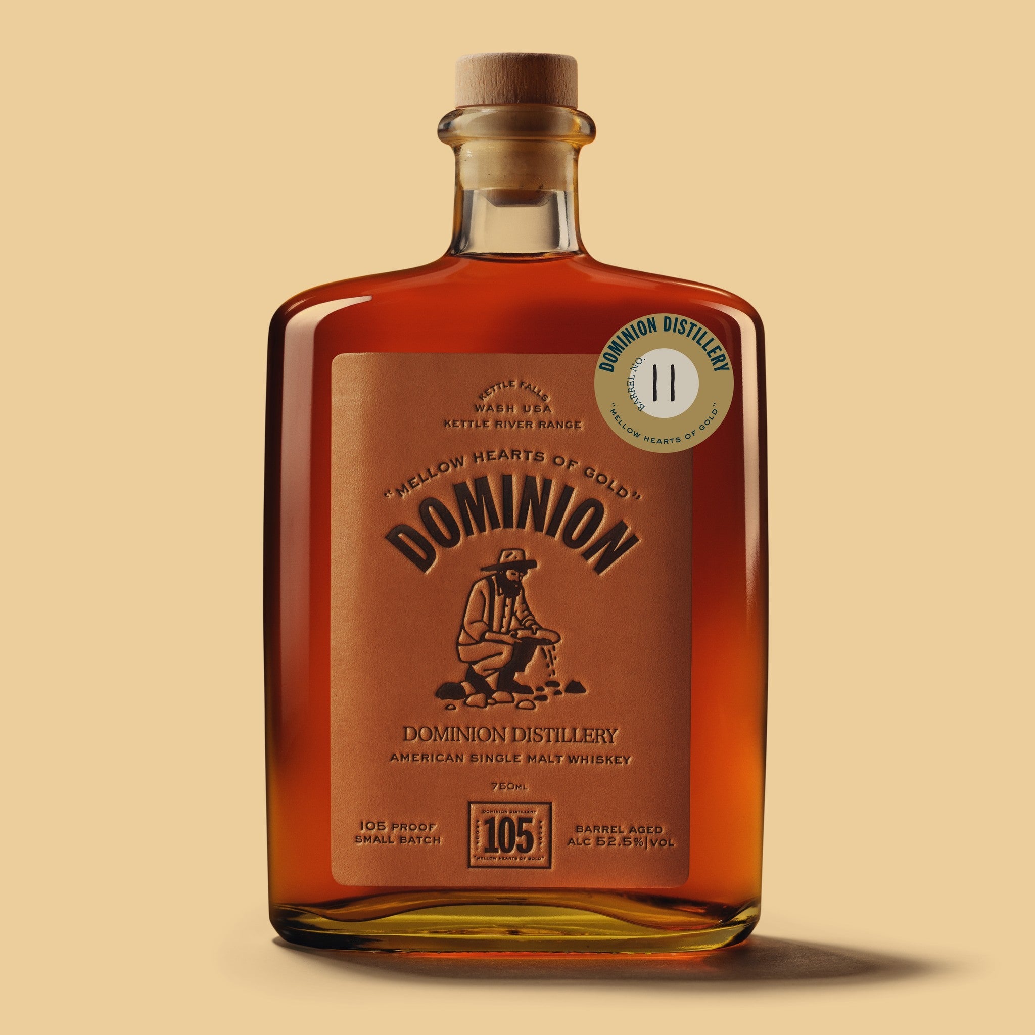 Dominion Single Barrel 11 — American Single Malt Whiskey, 750ml, 105 proof