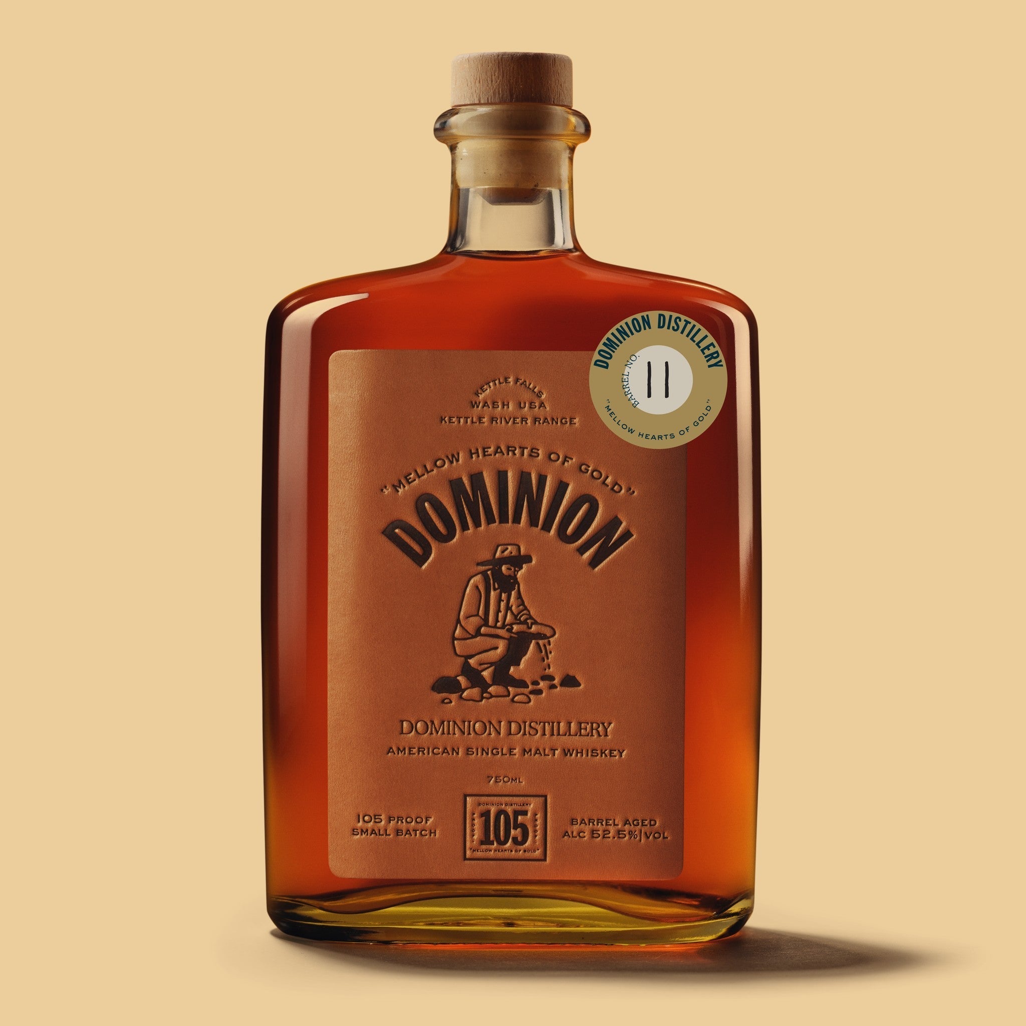 Dominion Single Barrel #11 American Single Malt Whiskey, 750ml, 105 proof